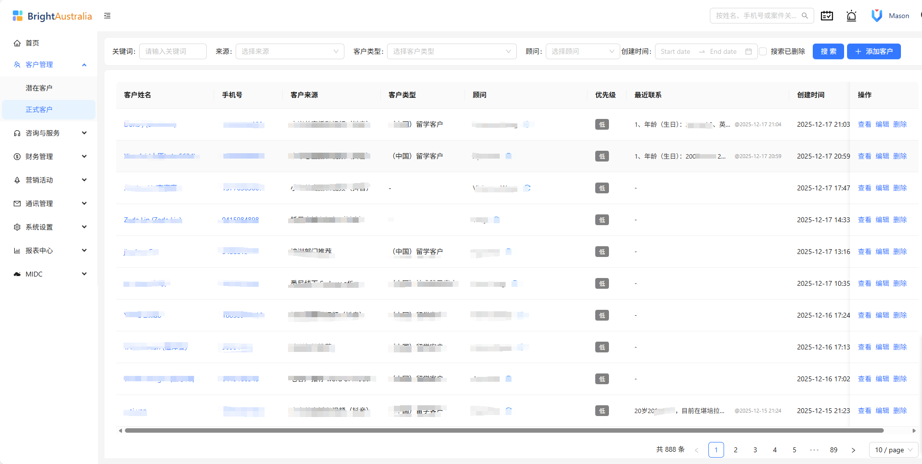 OzBridge CRM Client Management